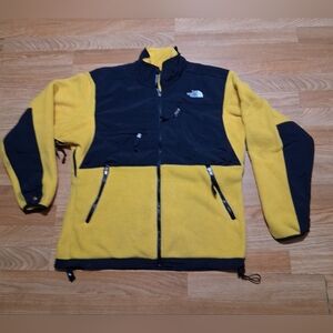 The North Face Yellow and Black Fleece Jacket Sz. M